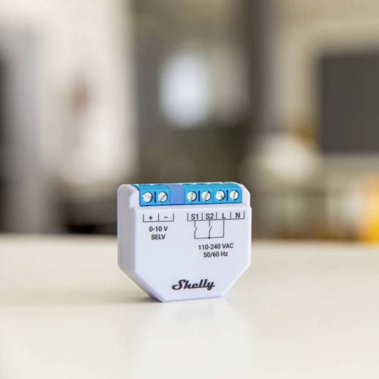 Produktbild: Shelly Plus 0-10V Dimmer Dimmaktor Bluetooth, Wi-Fi