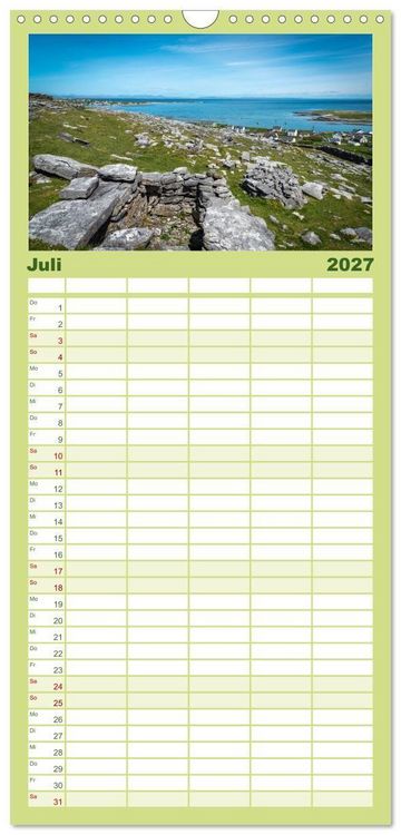 Produktbild: Familienplaner 2027 - Mystisches Irland mit 5 Spalten (Wandkalender, 21 x 45 cm) CALVENDO