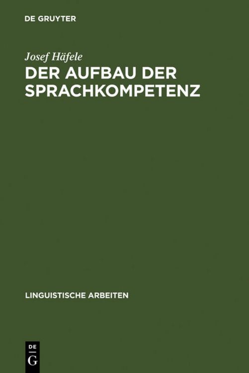 Produktbild: Der Aufbau der Sprachkompetenz