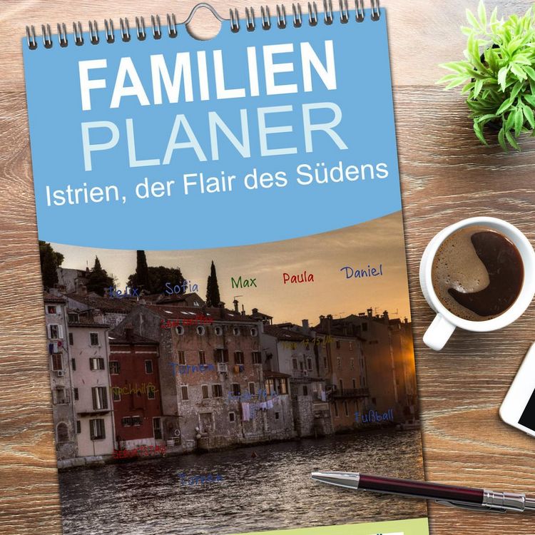 Produktbild: Familienplaner 2026 - Istrien, der Flair des S&uuml;dens mit 5 Spalten (Wandkalender, 21 x 45 cm) CALVENDO