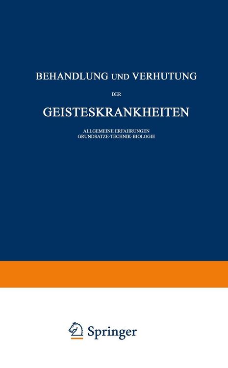 Produktbild: Behandlung und Verh&uuml;tung der Geisteskrankheiten