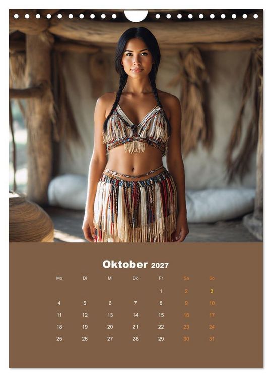 Produktbild: Indianische Sch&ouml;nheiten Kalender: Sinnliche Glamour Frauen in KI Kunst (Wandkalender 2027 DIN A4 hoch), CALVENDO Monatskalender