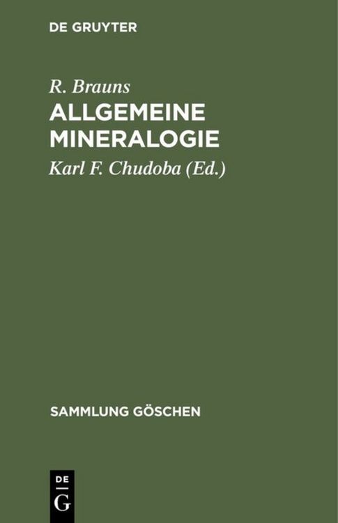 Produktbild: Allgemeine Mineralogie