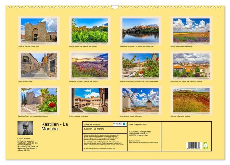 Produktbild: Kastilien - La Mancha (Wandkalender 2026 DIN A2 quer), CALVENDO Monatskalender