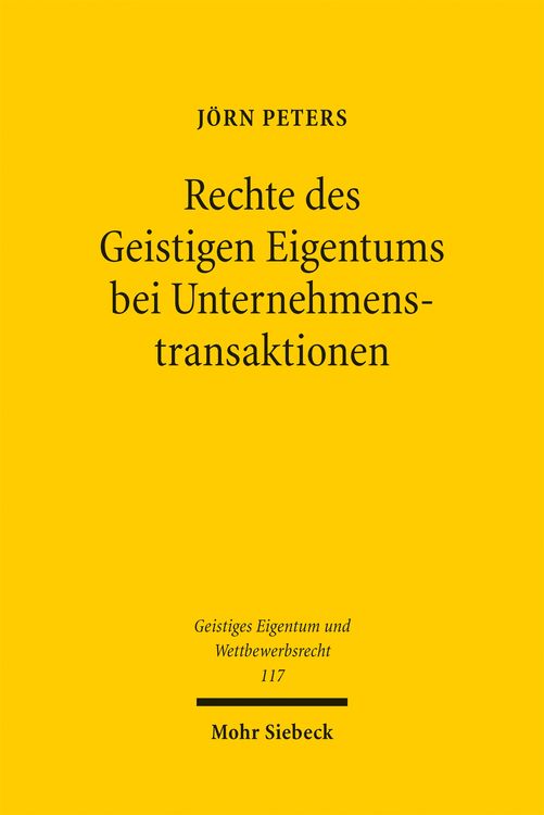Produktbild: Rechte des Geistigen Eigentums bei Unternehmenstransaktionen