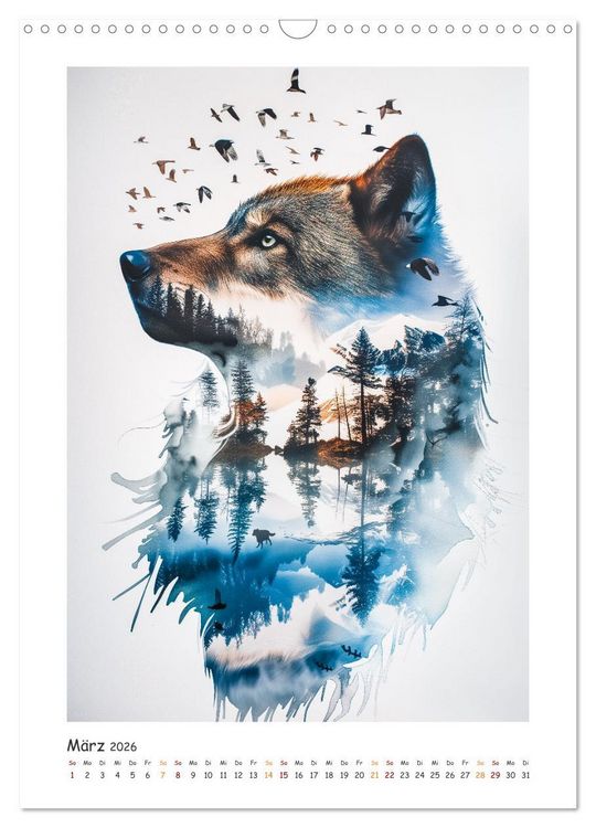 Produktbild: Magische Tierkunst (Wandkalender 2026 DIN A3 hoch), CALVENDO Monatskalender