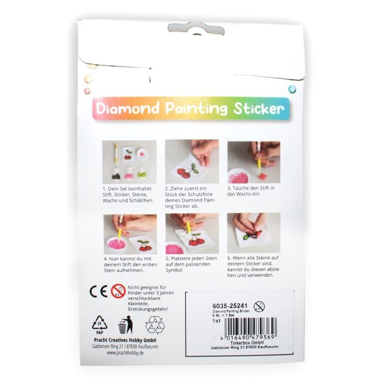 Produktbild: Diamond Painting Sticker Weihnachten 6 St&uuml;ck