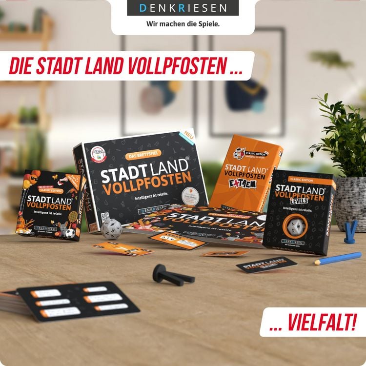 Produktbild: DENKRIESEN - STADT LAND VOLLPFOSTEN&reg; &ndash; Das Kartenspiel - Eintracht Frankfurt EDITION - "Wenn der Kopf richtig funktioniert, ist er das dritte Bein."