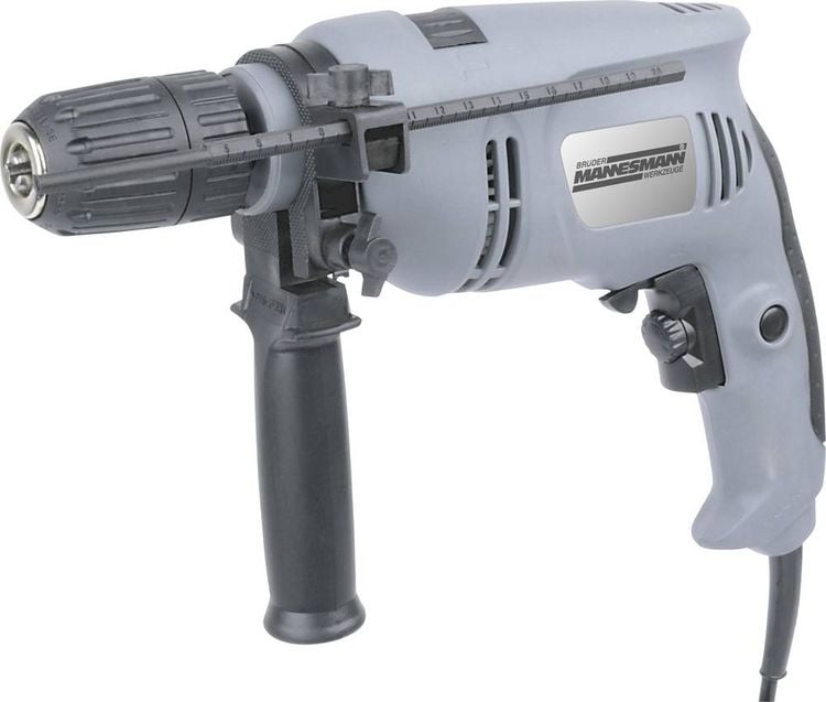 Produktbild: Br&uuml;der Mannesmann M12507 1-Gang-Schlagbohrmaschine 650W