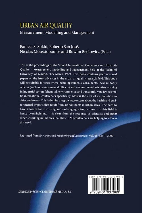 Produktbild: Urban Air Quality: Measurement, Modelling and Management