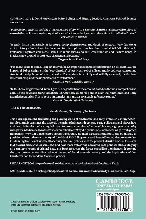 Produktbild: Party Ballots, Reform, and the Transformation of America's Electoral System