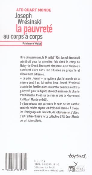 Produktbild: Joseph Wresinski ; la Pauvrete au Corps a Corps