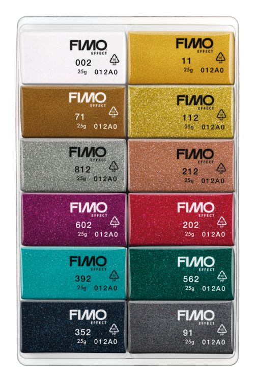 Produktbild: STAEDTLER FIMO ofenh&auml;rtende Modelliermasse FIMO effect 8013 Sparkle Colours, 12 x 25g Halbbl&ouml;cken