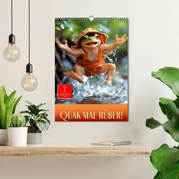 Produktbild: Quak mal r&uuml;ber - ein Jahr voller Fr&ouml;sche (Wandkalender 2026 DIN A3 hoch), CALVENDO Monatskalender