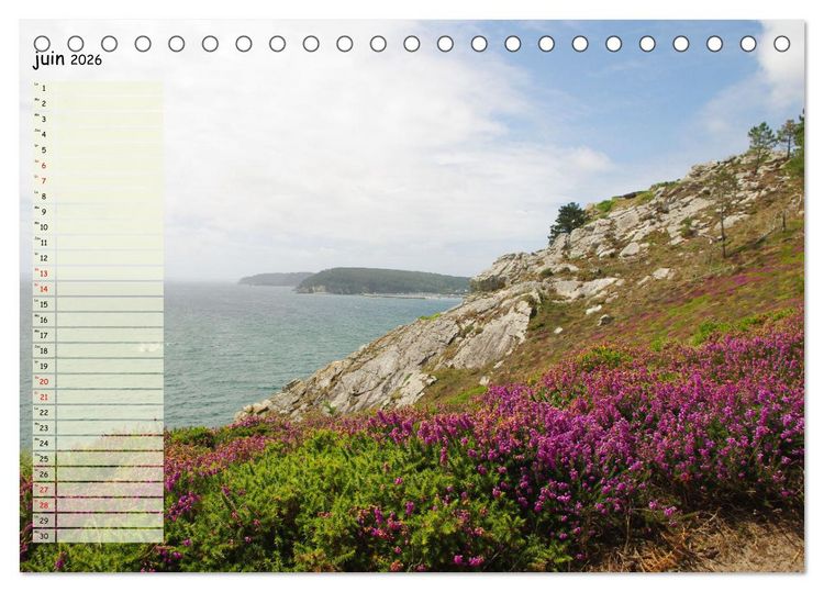 Produktbild: FINISTERE La pointe du bout du monde (Calendrier de bureau 2026 DIN A5 vertical), CALVENDO calendrier mensuel