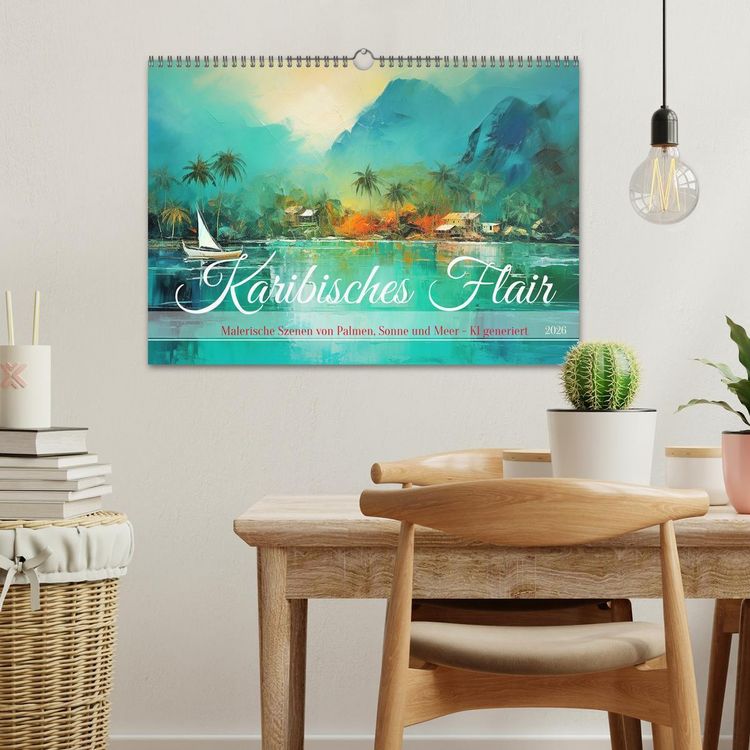 Produktbild: Karibisches Flair (Wandkalender 2026 DIN A3 quer), CALVENDO Monatskalender