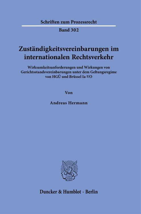 Produktbild: Zust&auml;ndigkeitsvereinbarungen im internationalen Rechtsverkehr