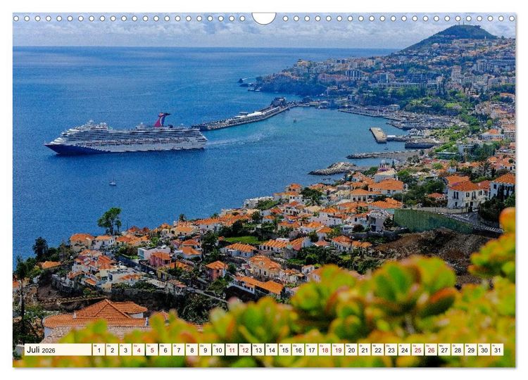 Produktbild: Funchal - Die Hauptstadt von Madeira (Wandkalender 2026 DIN A3 quer), CALVENDO Monatskalender