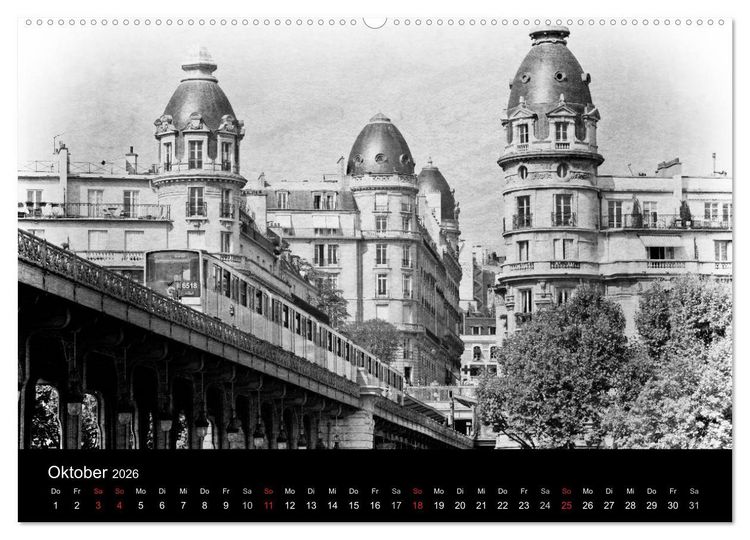 Produktbild: Streifzug durch Paris (Wandkalender 2026 DIN A2 quer), CALVENDO Monatskalender