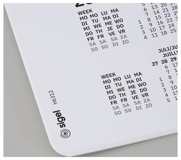 Produktbild: Sigel H6312 Schreibunterlage Papier Wochenplan kariert (B x H) 59.50 cm x 41 cm 2026, 2027, 2028 30 Blatt