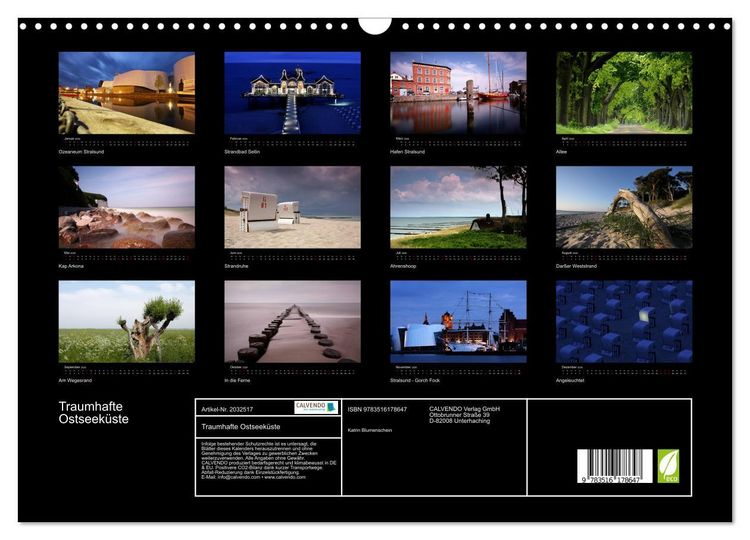 Produktbild: Traumhafte Ostseek&uuml;ste (Wandkalender 2026 DIN A3 quer), CALVENDO Monatskalender