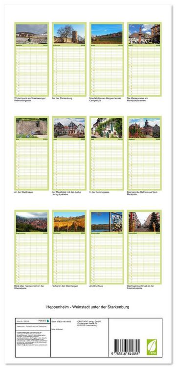 Produktbild: Familienplaner 2026 - Heppenheim - Weinstadt unter der Starkenburg mit 5 Spalten (Wandkalender, 21 x 45 cm) CALVENDO