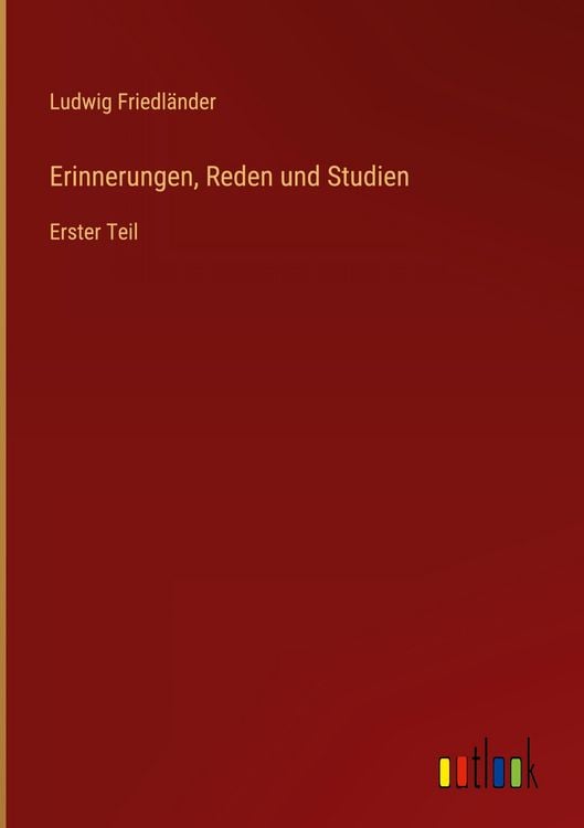 Produktbild: Erinnerungen, Reden und Studien