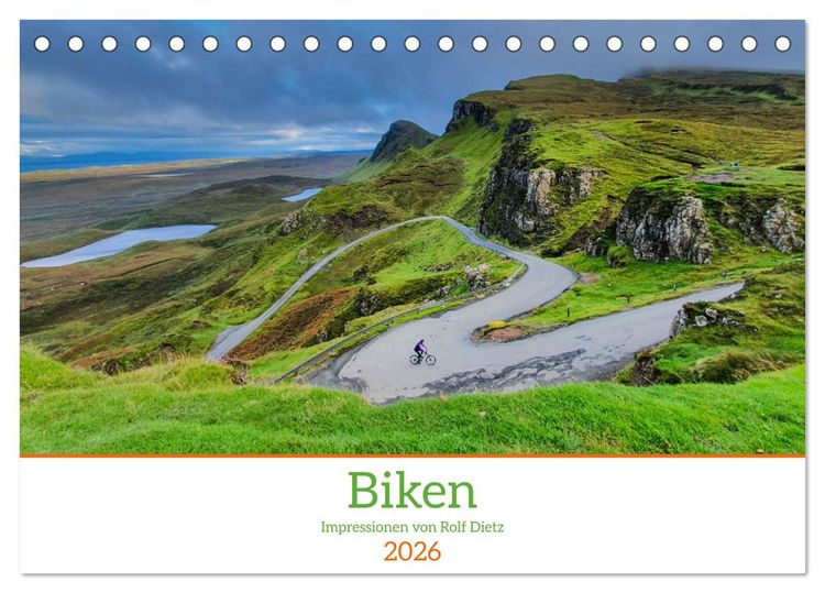 Produktbild: Biken - Impressionen von Rolf Dietz (Tischkalender 2026 DIN A5 quer), CALVENDO Monatskalender