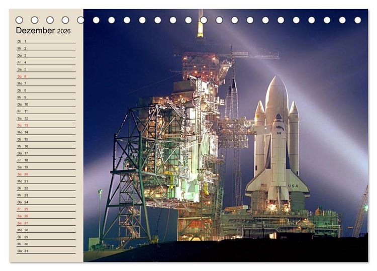 Produktbild: Raumfahrt und Weltall (Tischkalender 2026 DIN A5 quer), CALVENDO Monatskalender