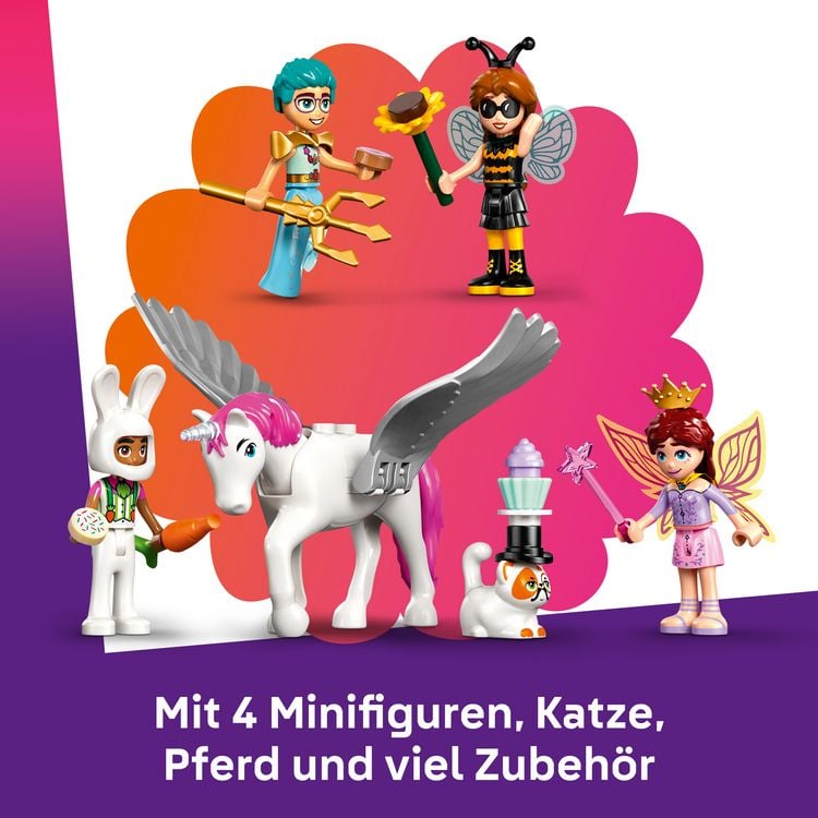Produktbild: LEGO Friends 42661 Kost&uuml;mparty mit Einhorn und Fee, Spielzeug f&uuml;r Kinder