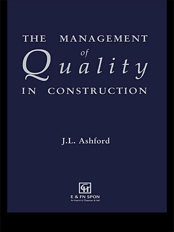 Produktbild: The Management of Quality in Construction