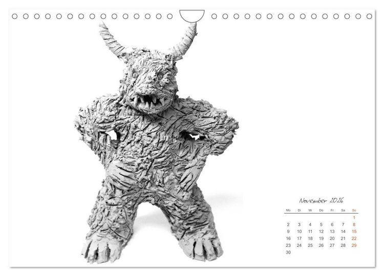 Produktbild: Gef&uuml;hle in Ton geformt - Intuitives plastisches Gestalten mit Tonerde (Wandkalender 2026 DIN A4 quer), CALVENDO Monatskalender