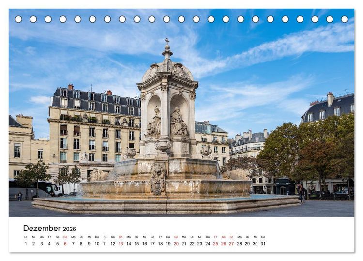 Produktbild: Unterwegs in der franz&ouml;sischen Hauptstadt Paris (Tischkalender 2026 DIN A5 quer), CALVENDO Monatskalender
