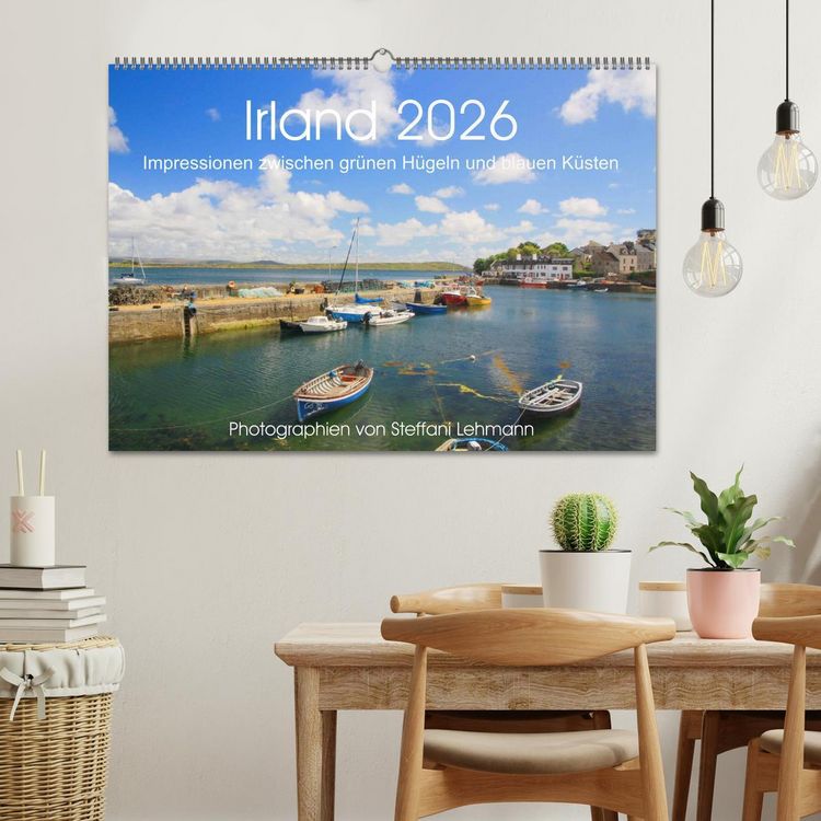 Produktbild: Irland 2026. Impressionen zwischen gr&uuml;nen H&uuml;geln und blauen K&uuml;sten (Wandkalender 2026 DIN A2 quer), CALVENDO Monatskalender