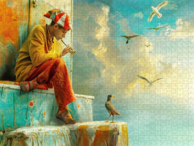 Produktbild: CALVENDO Puzzle Surrealistisches Venedig | 1000 Teile Lege-Gr&ouml;&szlig;e 64x48cm Foto-Puzzle f&uuml;r gl&uuml;ckliche Stunden