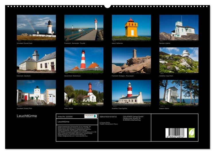 Produktbild: Leuchtt&uuml;rme (hochwertiger Premium Wandkalender 2026 DIN A2 quer), Kunstdruck in Hochglanz