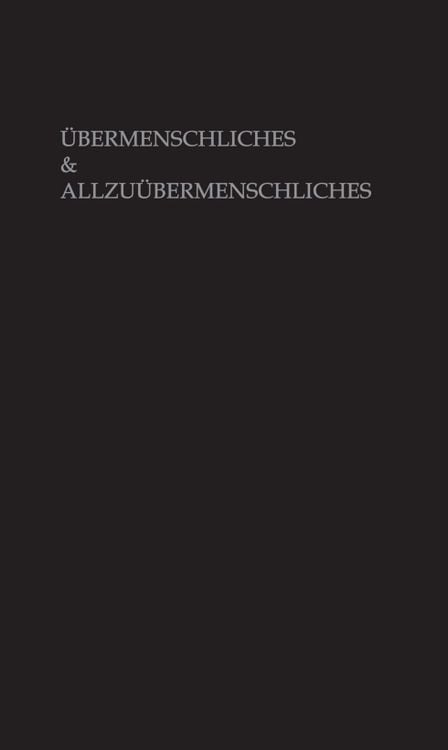 Produktbild: Übermenschliches & Allzuübermenschliches