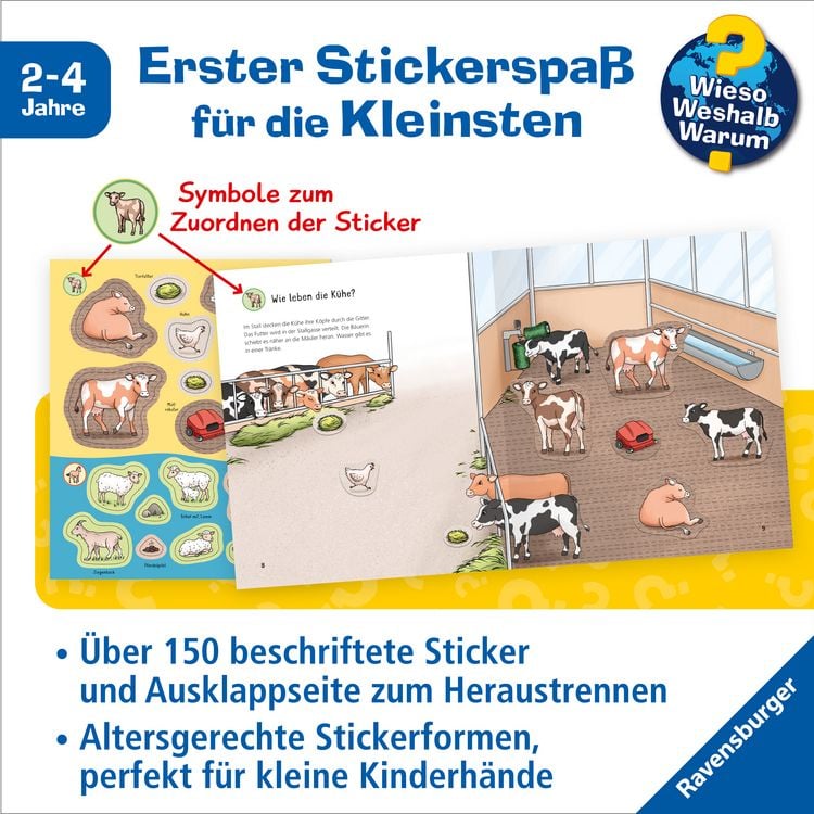 Produktbild: Wieso? Weshalb? Warum? junior Stickerheft - Bauernhof