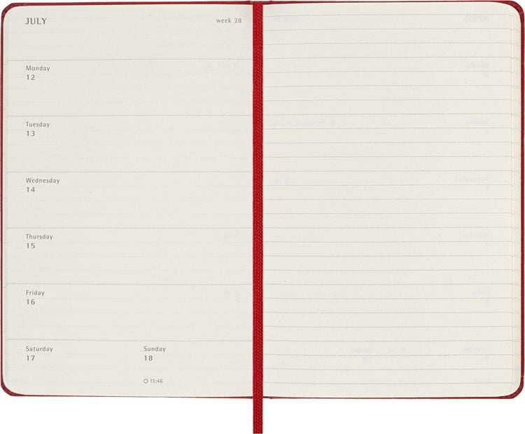 Produktbild: Moleskine 18 Monate Wochen Notizk. 26/27 A6 1W=1S Geb Rot