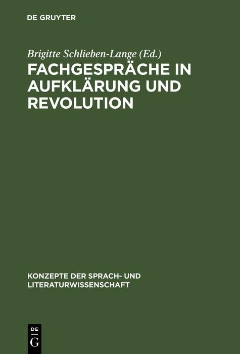 Produktbild: Fachgespr&auml;che in Aufkl&auml;rung und Revolution