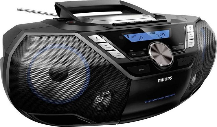Produktbild: Philips AZB798T CD-Radio DAB+, UKW Bluetooth&reg;, CD, Kassette, USB Schwarz