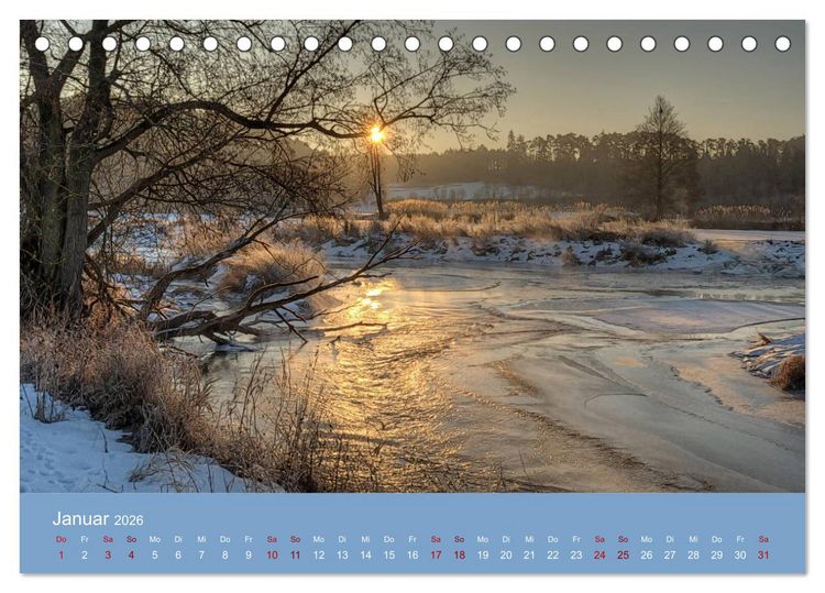 Produktbild: Das Jahr an der Naab zwischen Burglengenfeld und Kallm&uuml;nz (Tischkalender 2026 DIN A5 quer), CALVENDO Monatskalender