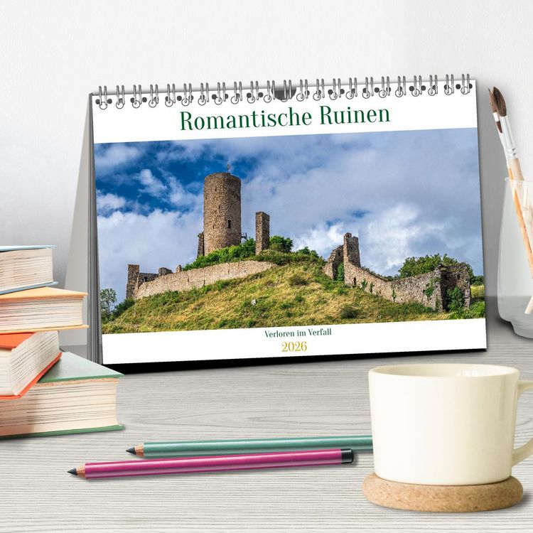 Produktbild: Romantische Ruinen (Tischkalender 2026 DIN A5 quer), CALVENDO Monatskalender