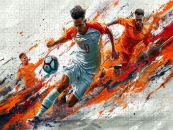 Produktbild: CALVENDO Puzzle Fu&szlig;ball, Spiel nach vorn | 1000 Teile Lege-Gr&ouml;&szlig;e 64x48cm Foto-Puzzle f&uuml;r gl&uuml;ckliche Stunden