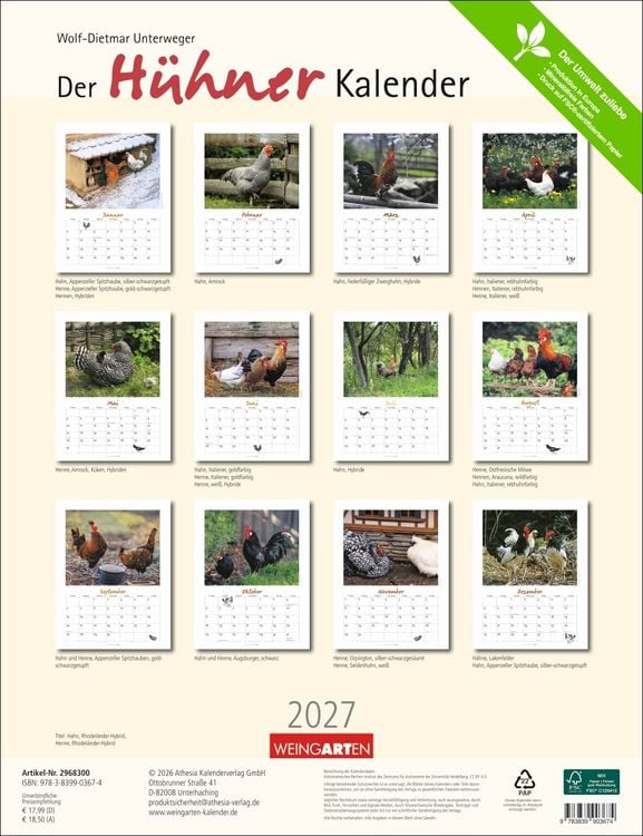 Produktbild: Der H&uuml;hnerkalender 2027