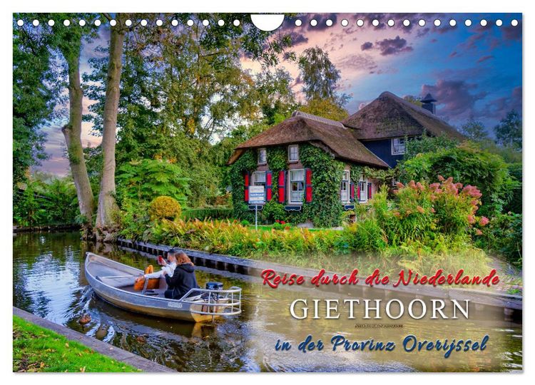 Produktbild: Reise durch die Niederlande - Giethoorn in der Provinz Overijssel (Wandkalender 2026 DIN A4 quer), CALVENDO Monatskalender
