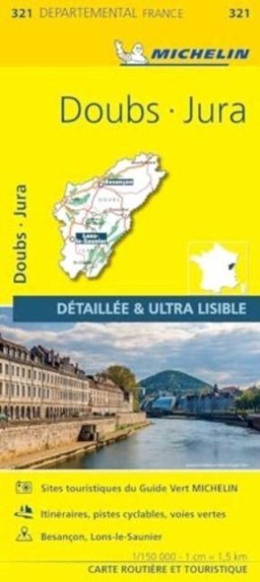 Produktbild: Doubs, Jura - Michelin Local Map 321