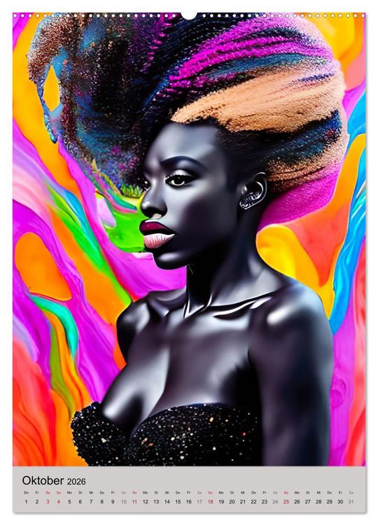 Produktbild: Portraits afrikanischer Frauen (Wandkalender 2026 DIN A2 hoch), CALVENDO Monatskalender