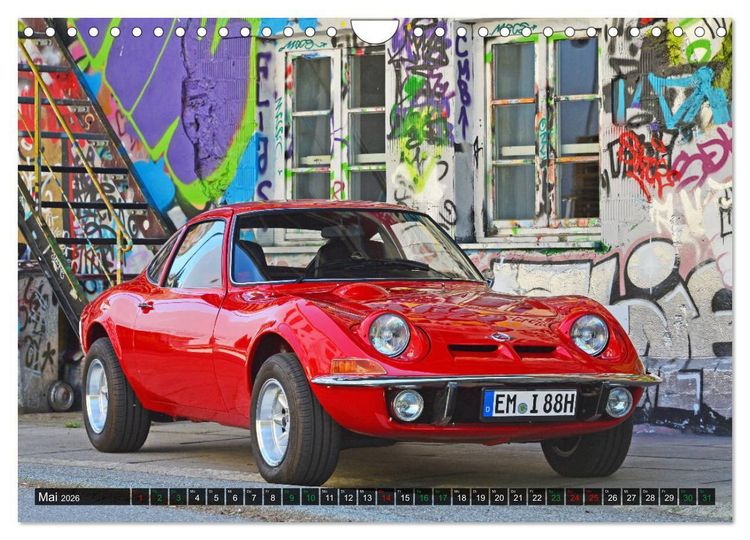 Produktbild: Opel GT 1900 AL Eine deutsche Sportwagenlegende (Wandkalender 2026 DIN A4 quer), CALVENDO Monatskalender