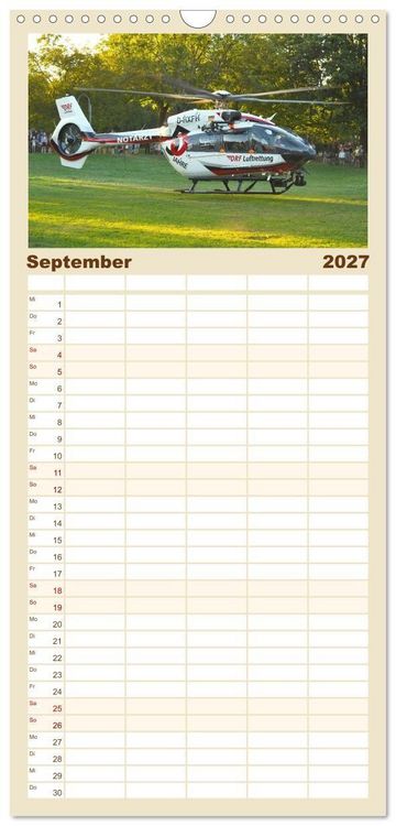 Produktbild: Familienplaner 2027 - Wo Kraft schwebt und Pr&auml;zision fliegt mit 5 Spalten (Wandkalender, 21 x 45 cm) CALVENDO